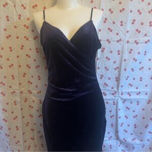 Elegant Purple Asymmetrical Midi Dress